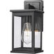 Bowton II 1 Light 13 inch Powder Coated Black Outdoor Wall Sconce